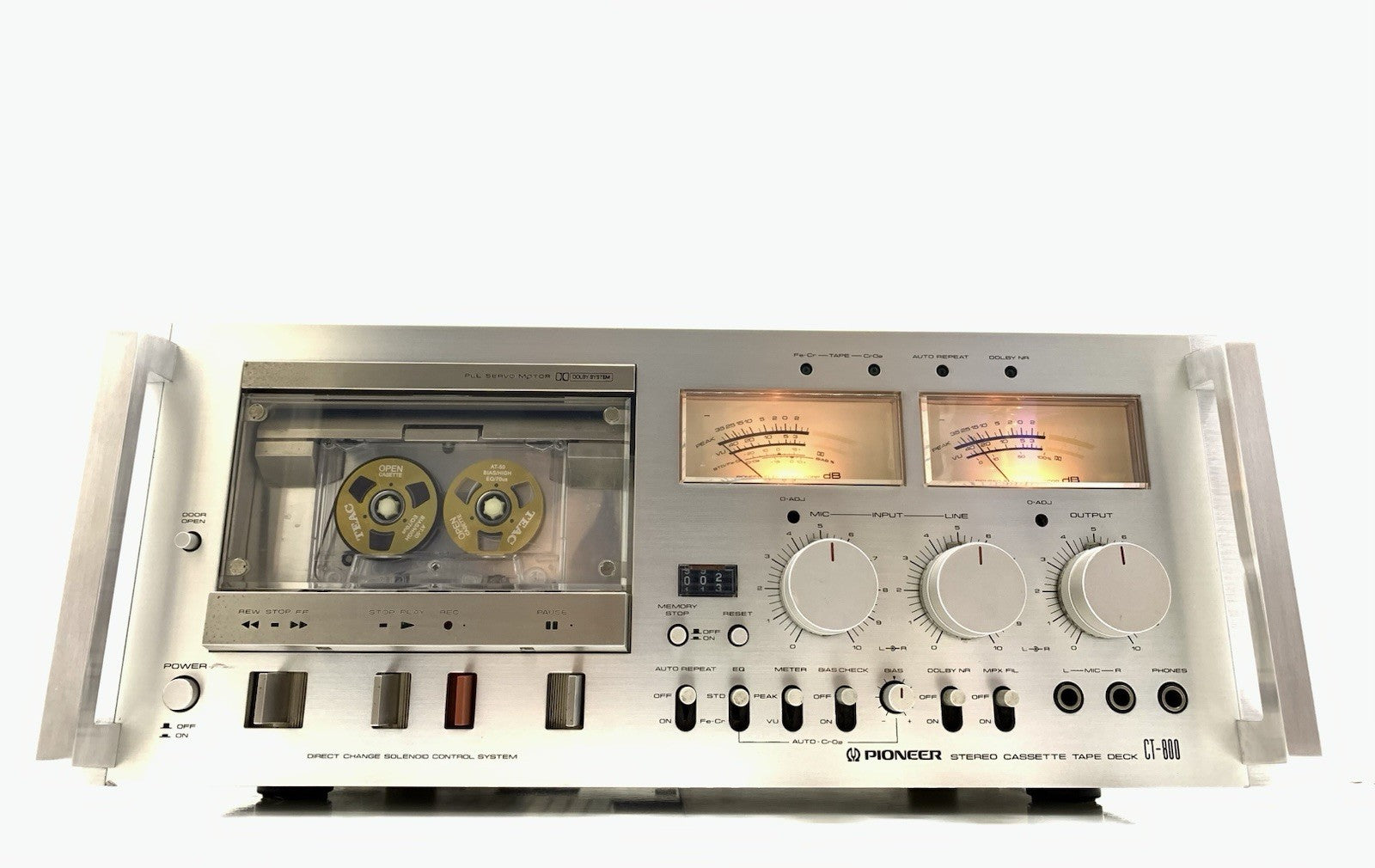 PIONEER CT 800 with handles Rack 19" Rare Stereo Tape Deck Vintage WORK GoodLook