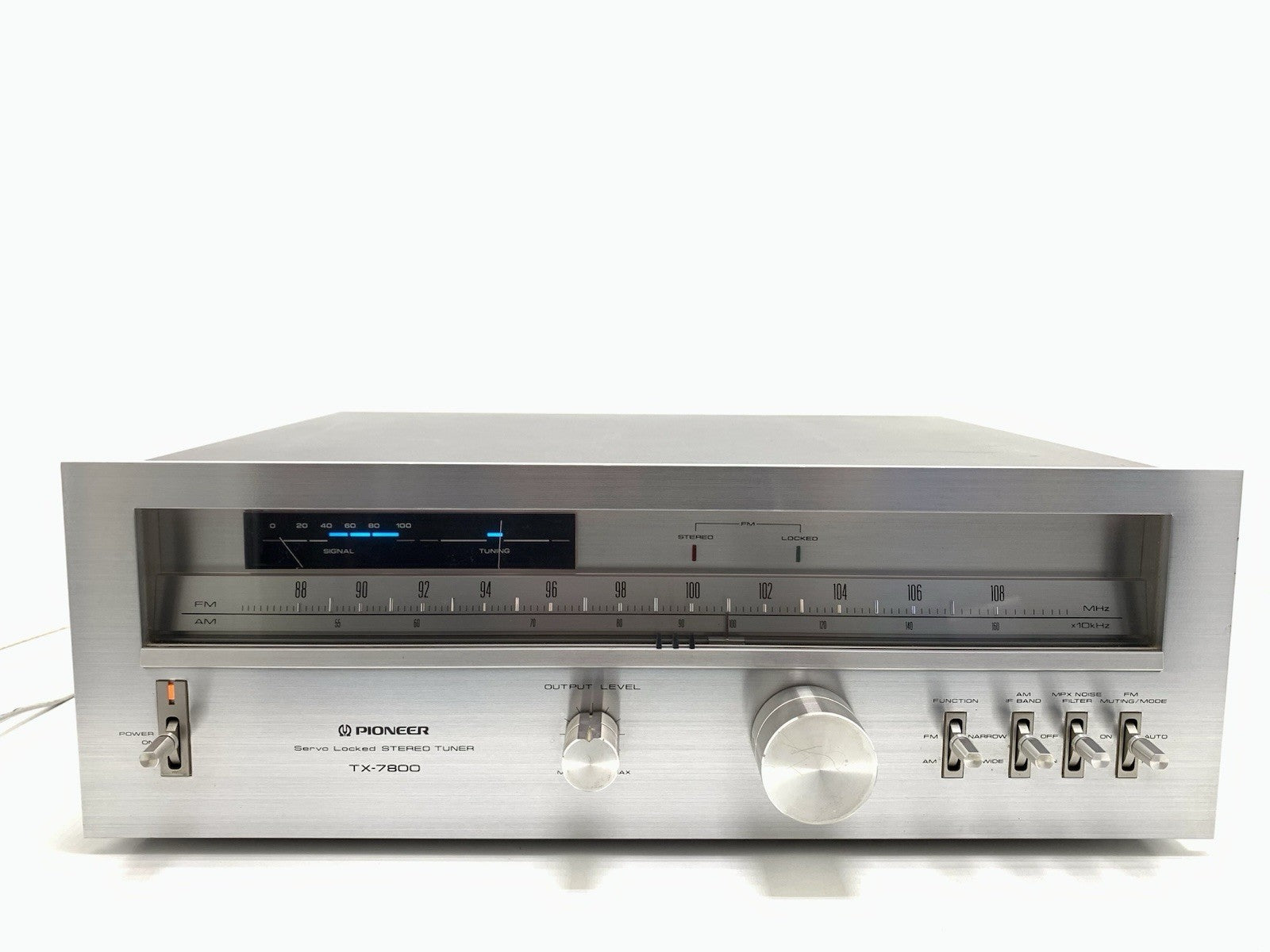 PIONEER TX 7800 AM/FM Stereo Analogue Tuner Vintage 1979 Blue Line WORK GoodLook