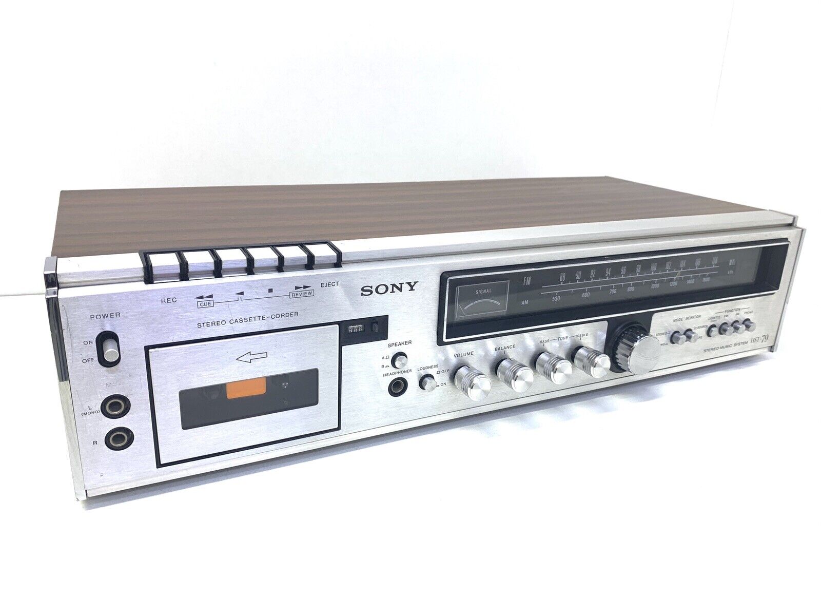 SONY Stereo Music System HST-79 Cassette Receiver Vintage 1975 Working Good Look