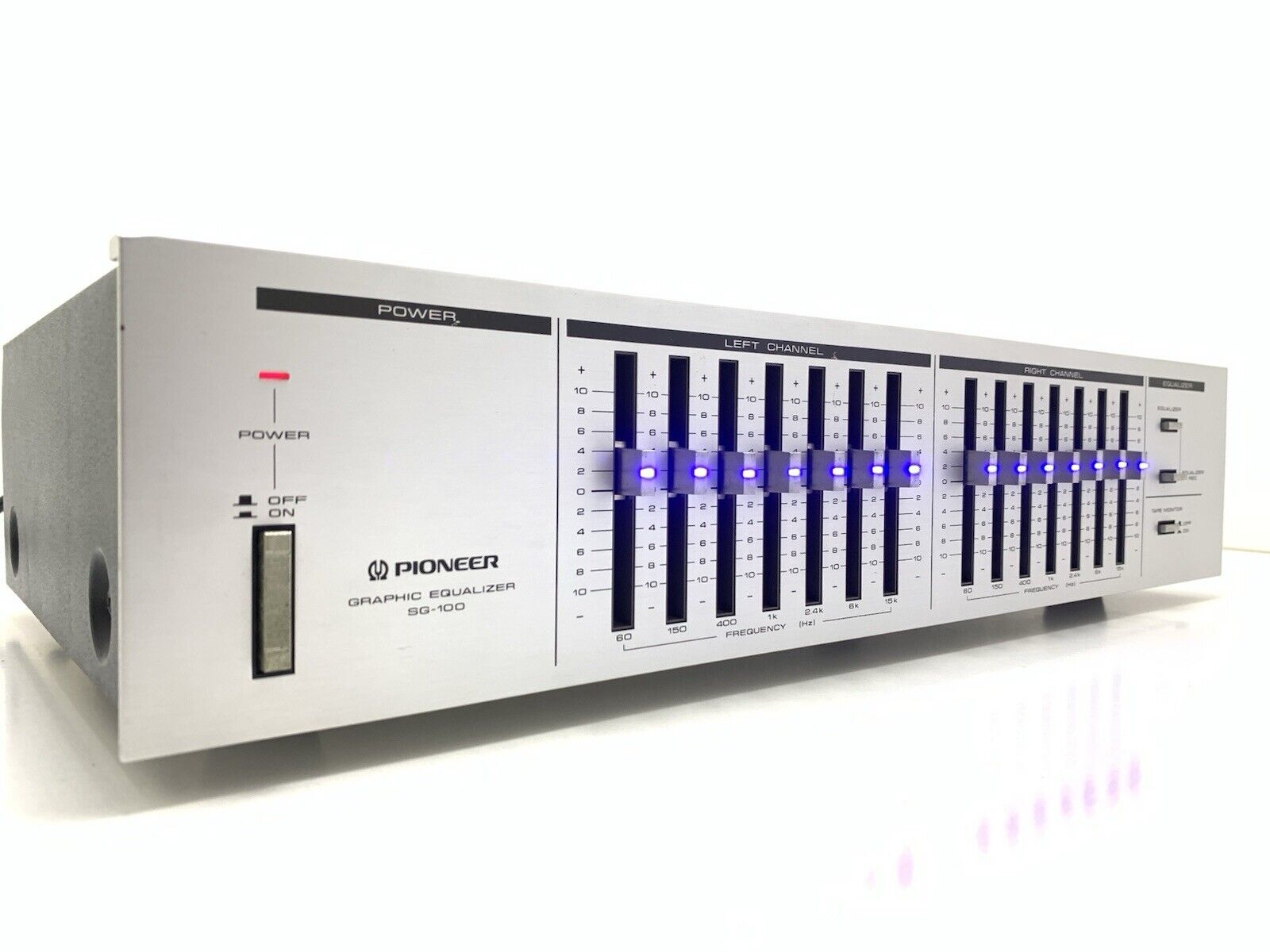 PIONEER SG 100 Graphic Equalizer BLUE LINE Vintage 1983 Hi End Working Good Look