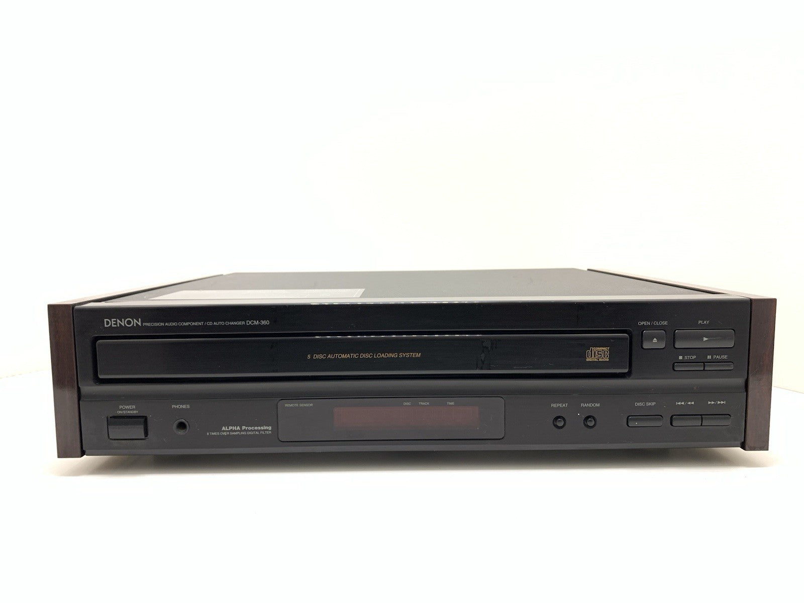 DENON DCM 360 Auto Changer Compact Disc Player 5 CD Vintage 1996 WORK Good Look