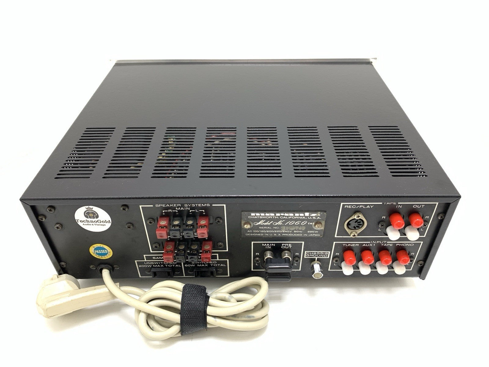 MARANTZ 1060 Stereo Integrated Amplifier 30+30 W RMS Vintage 1971 WORK Good Look