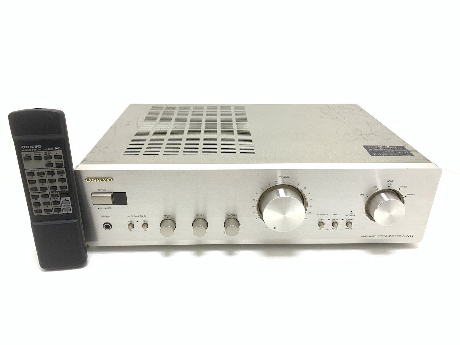 ONKYO A-9211 Integrated Stereo Amplifier 80 W RMS Vintage 1997 Hi Fi Good Look