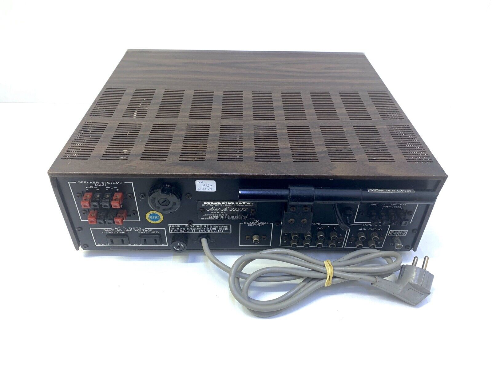 MARANTZ 2225L Stereo Receiver 50Watts RMS Vintage 1976 RARE REFURBISHED GoodLook