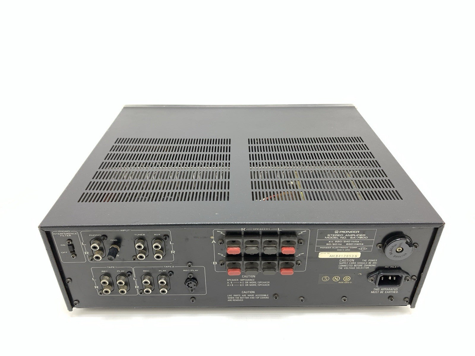 PIONEER SA-7800 Stereo Amplifier 65+65W RMS Vintage 1979 Blue LINE Work GoodLook