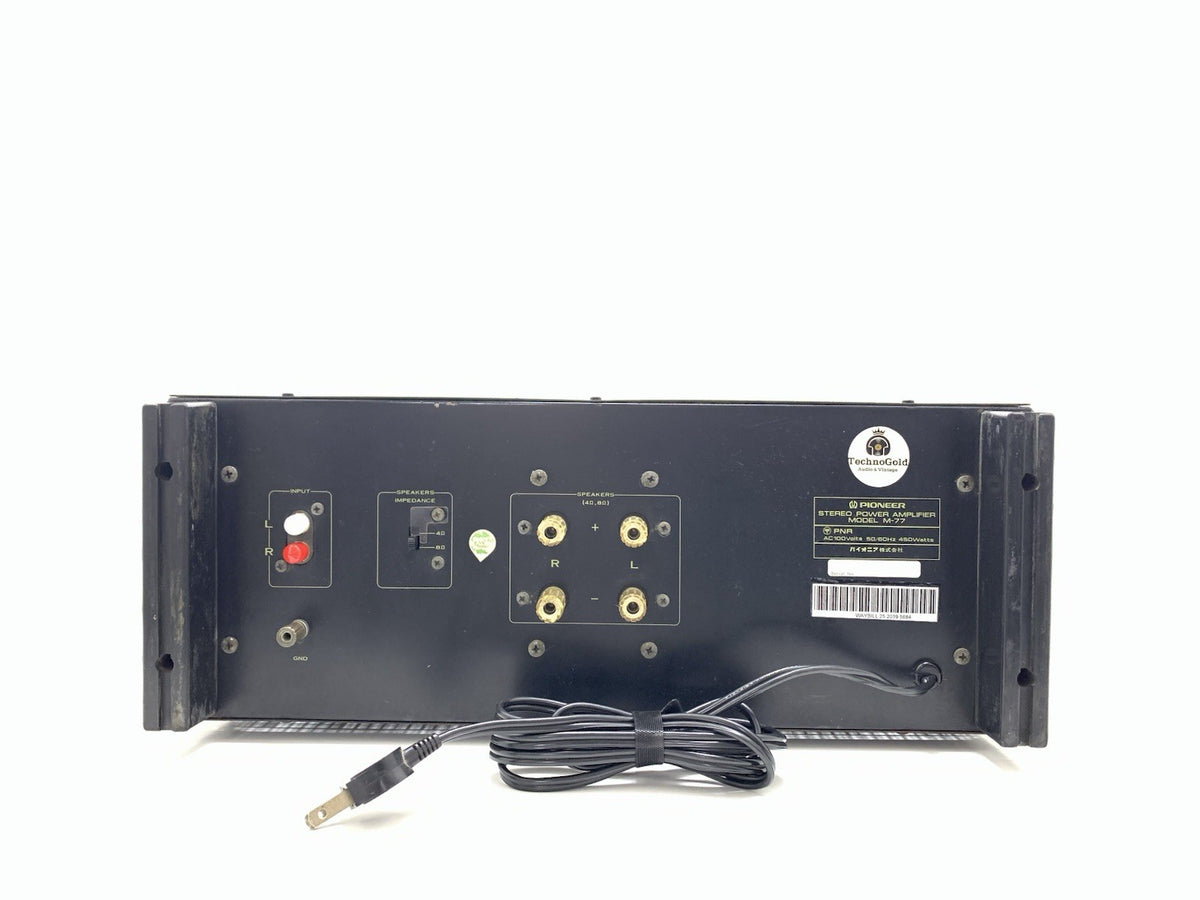 PIONEER M 77 SPEC 2 Stereo Power Amplifier  2 X 250 W RMS Vintage Work Good Look
