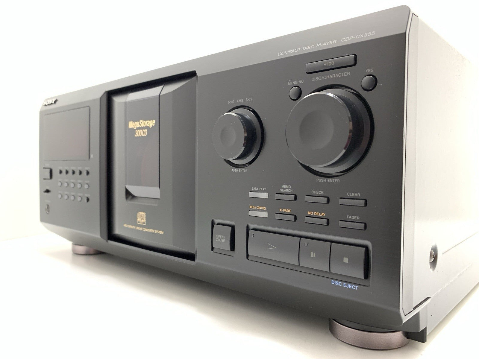 SONY CDP CX355 MegaStorage 300 CD Compact Disc Changer Vintage WORK Good Look