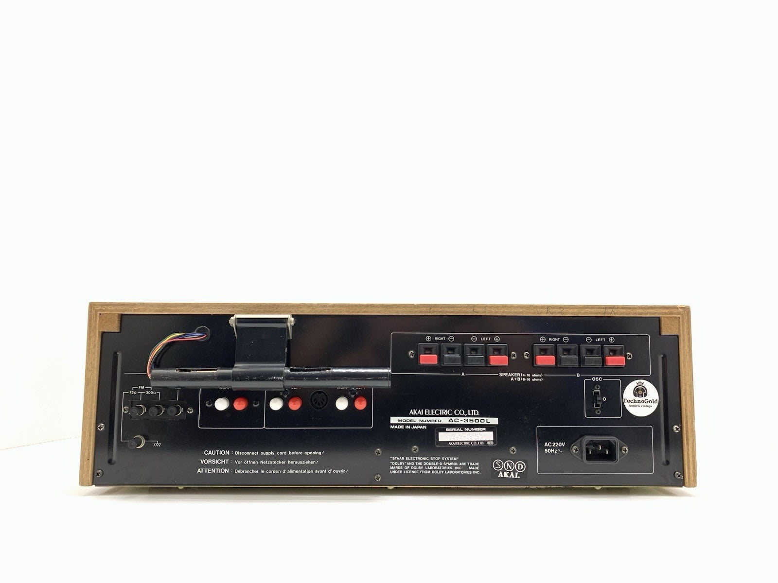 AKAI AC 3500 L Stereo System Cassette Deck Receiver Vintage 1978 WORK Good Look