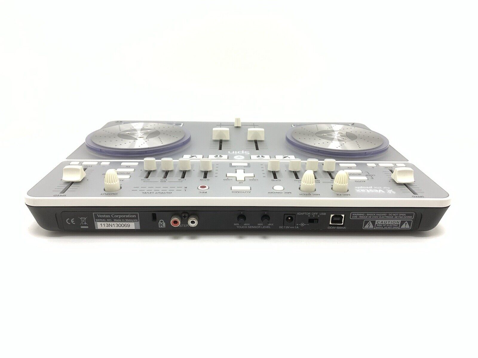 VESTAX SPIN DJ Compact Controller USB MID iOS Apple Mixer WORK Perfect Good Look
