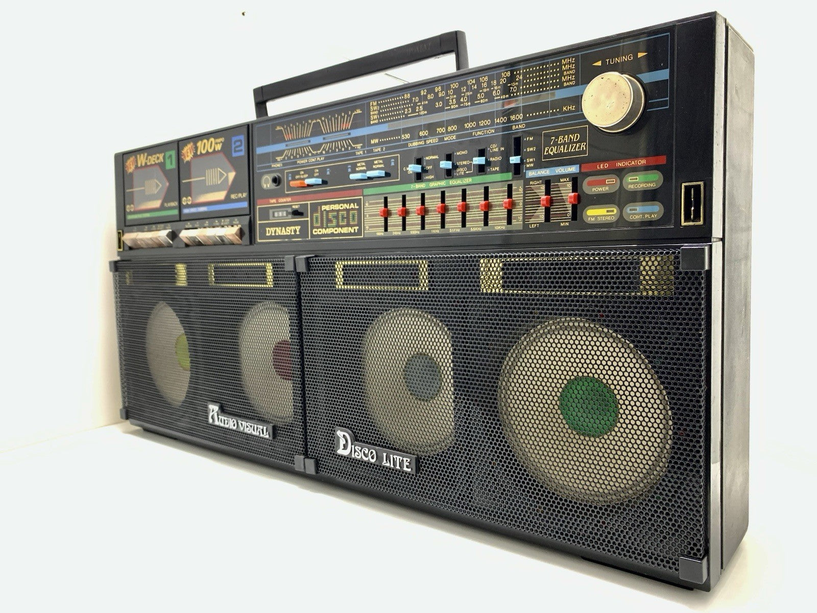DYNASTY ES555 BOOMBOX Ghettoblaster MADONNA Radio Cassette Stereo WORK Good Look