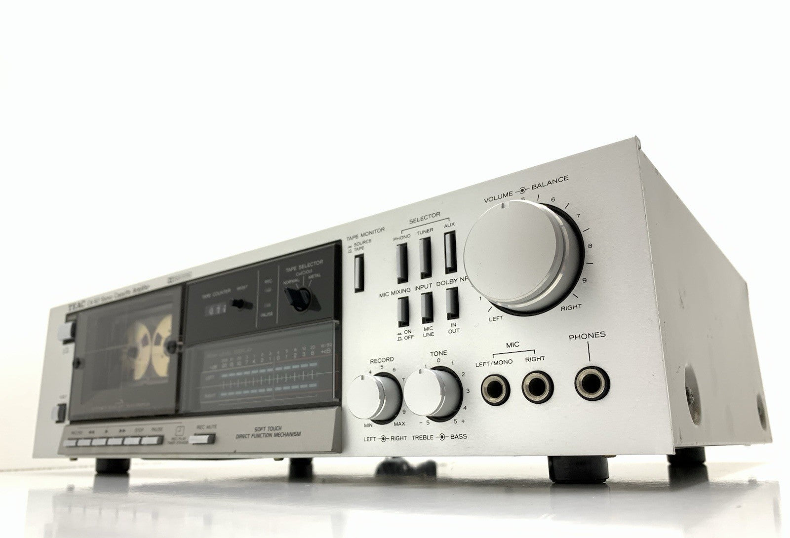 TEAC CA 50 Stereo System Cassette Deck Amplifier  Vintage 1980 WORK Good Look