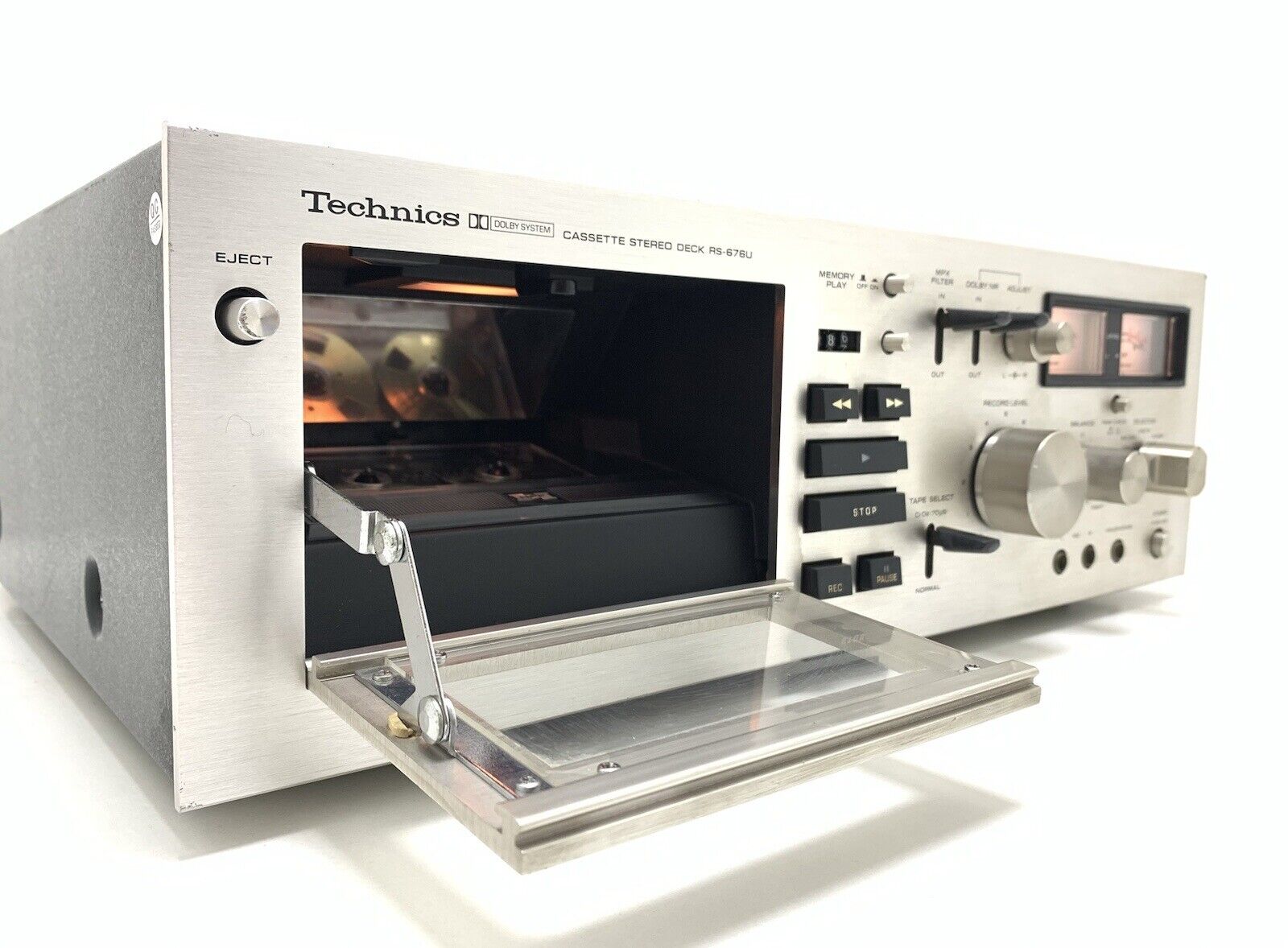 TECHNICS RS-676U Stereo Cassette Tape Deck 2 Head Vintage 1974 Working Good Look