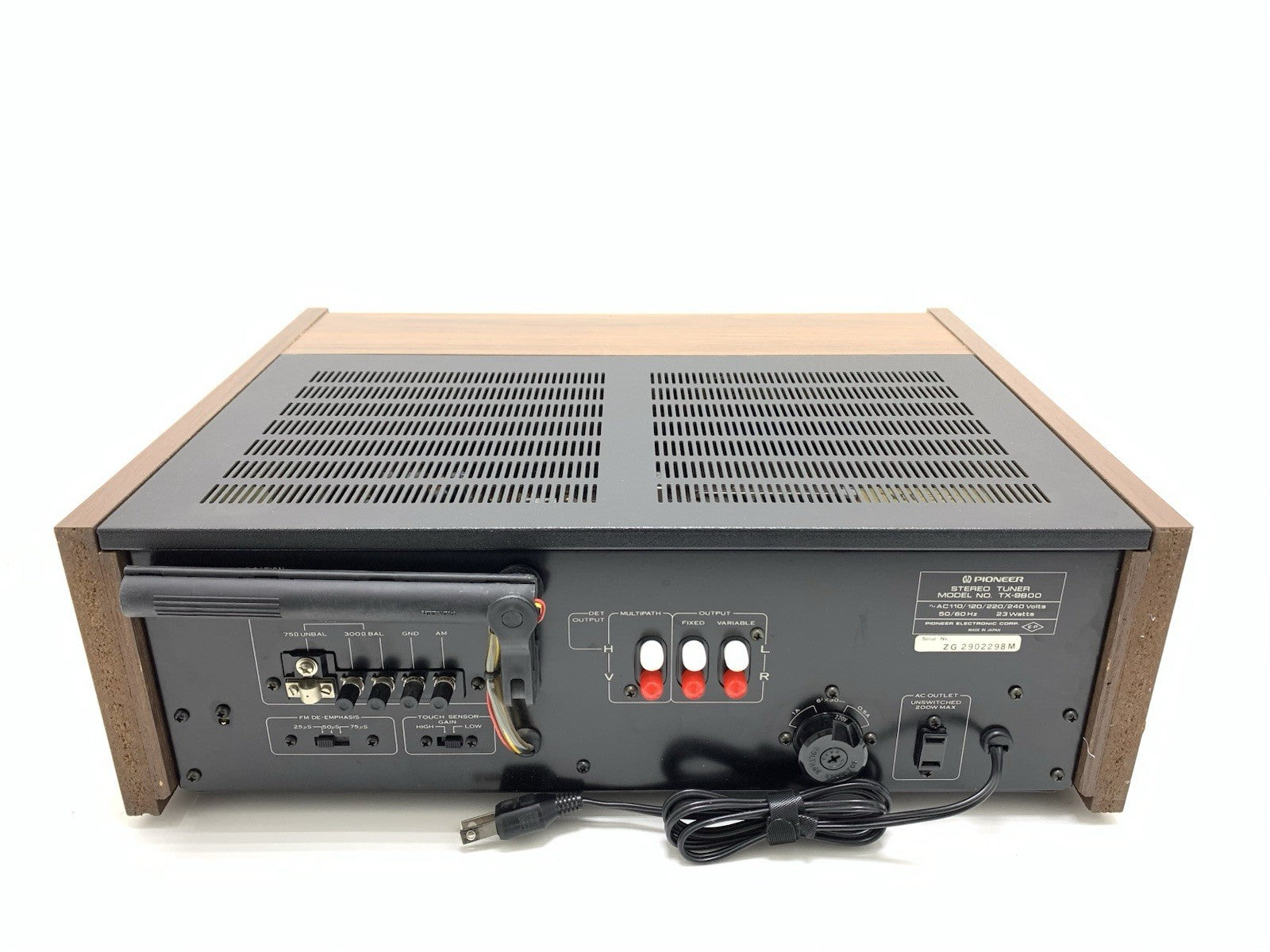 PIONEER TX 9800 AM/FM Stereo Analogue Tuner Wood Box Vintage 1979 WORK Good Look