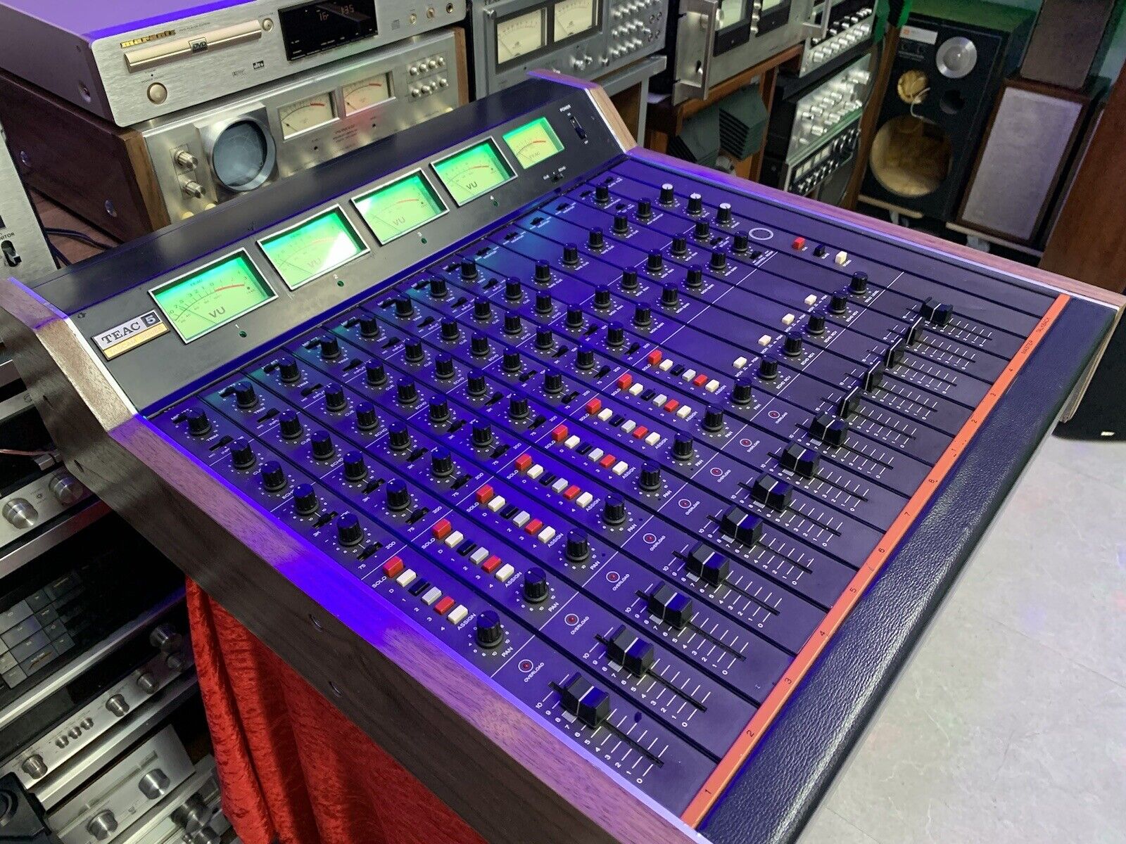 TEAC TASCAM Series Model 5A RARE AUDIO MIXER 8 Ch Vintage 1975 WORKING Good Look