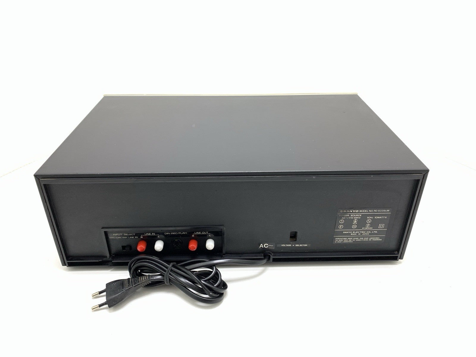 SANYO RD 5035 UM Stereo Cassette Tape Deck 2 Head Vintage 1979 Work Good Look