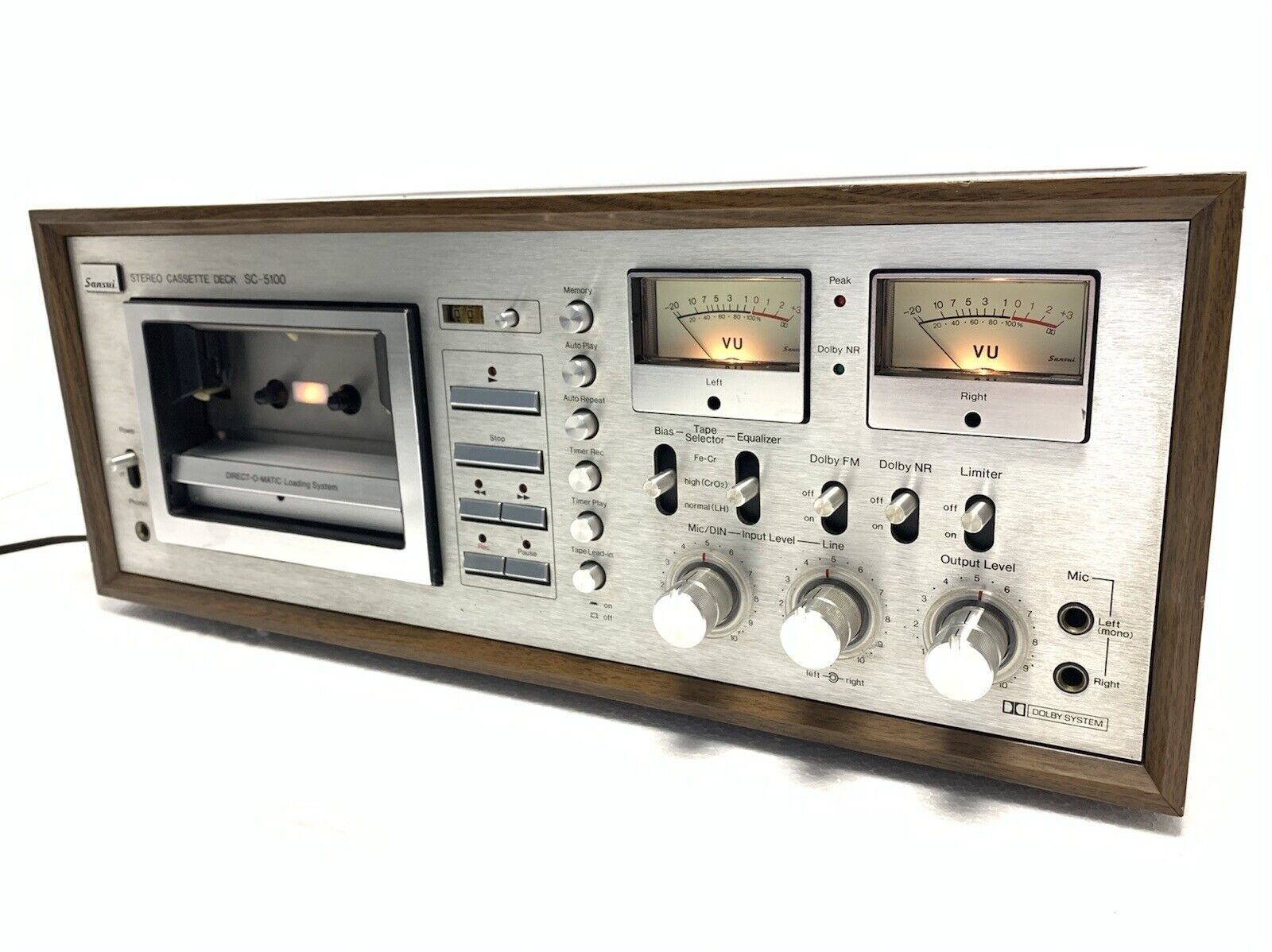 SANSUI SC-5100 2 Head Stereo Tape Deck Vintage 1978 Hi End Refurbished Like New