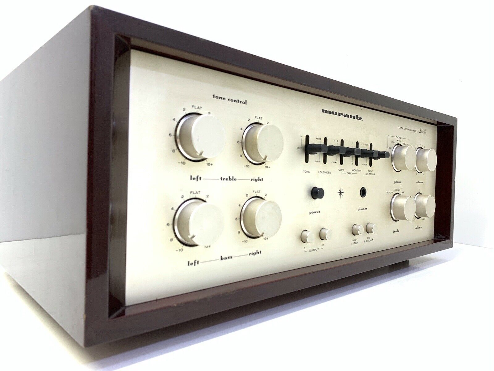 MARANTZ SC-8 Stereo Pre Amplifier Vintage 1982 Hi Fi Working 220 Volts Good Look