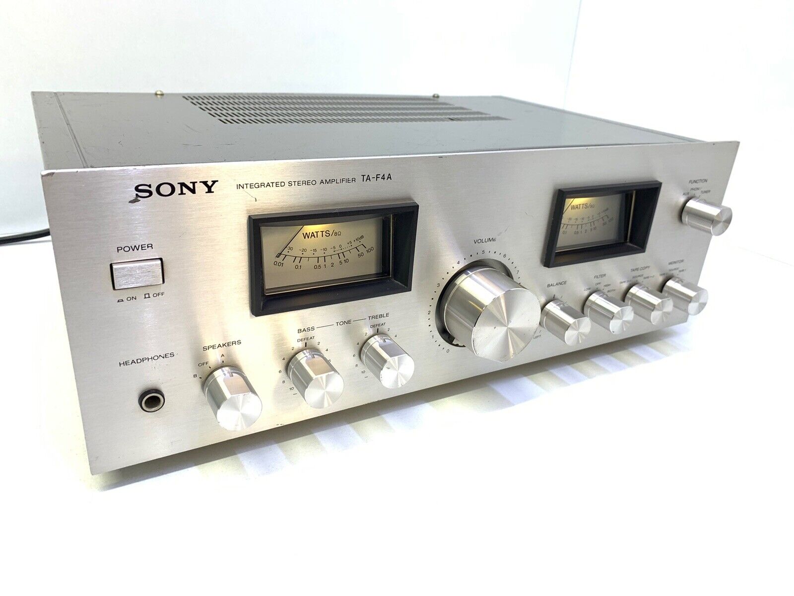 SONY TA-F4A Integrated Stereo Amplifier 80Watts RMS Vintage 1979 Hi Fi Good Look