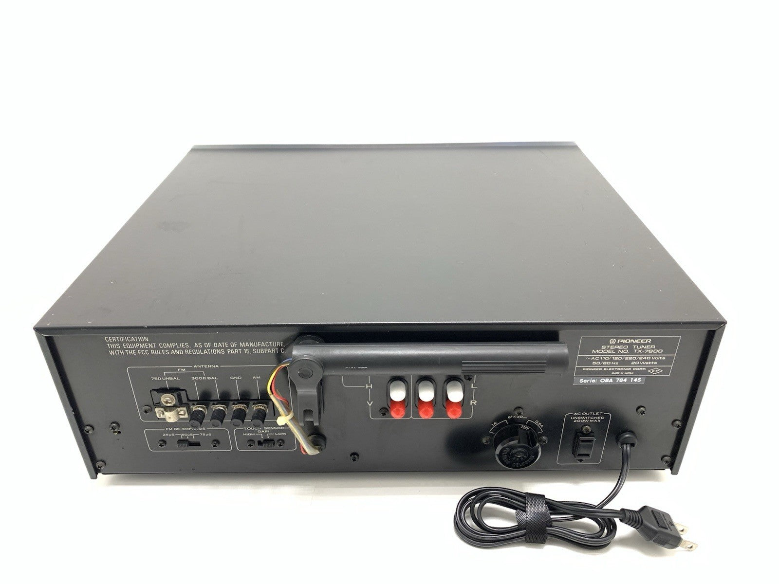 PIONEER TX 7800 AM/FM Stereo Analogue Tuner Vintage 1979 Blue Line WORK GoodLook