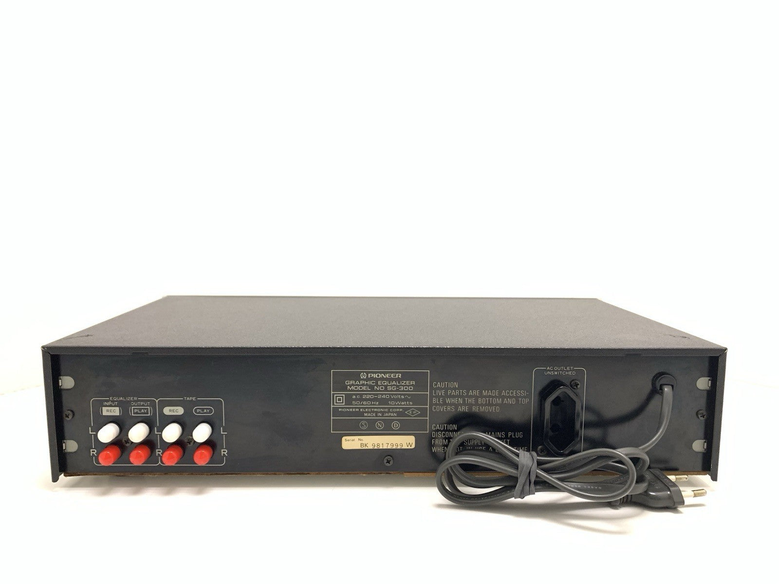 PIONEER SG 300 Graphic Equalizer BLUE LINE Vintage 1983 Hi End Working Good Look