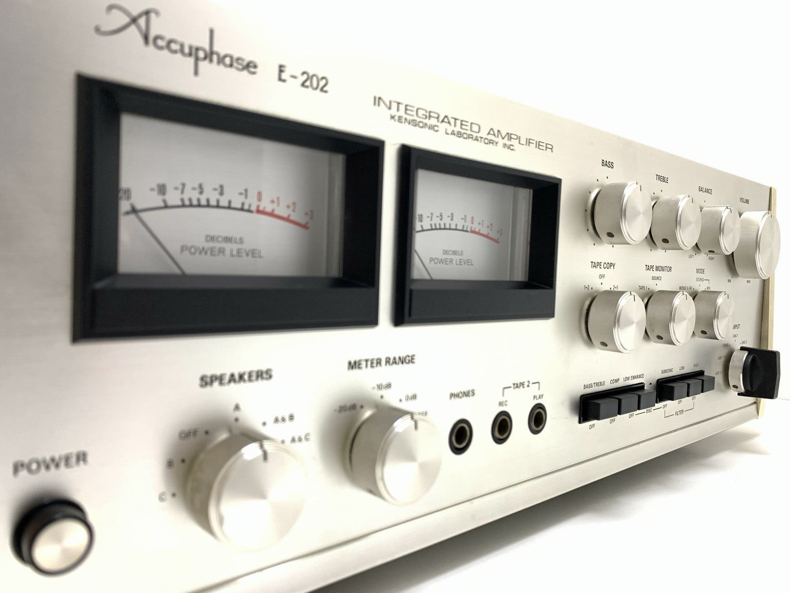 ACCUPHASE E 202 Stereo Hi End Amplifier 100+100 WRMS Vintage 1974 WORK Good Look
