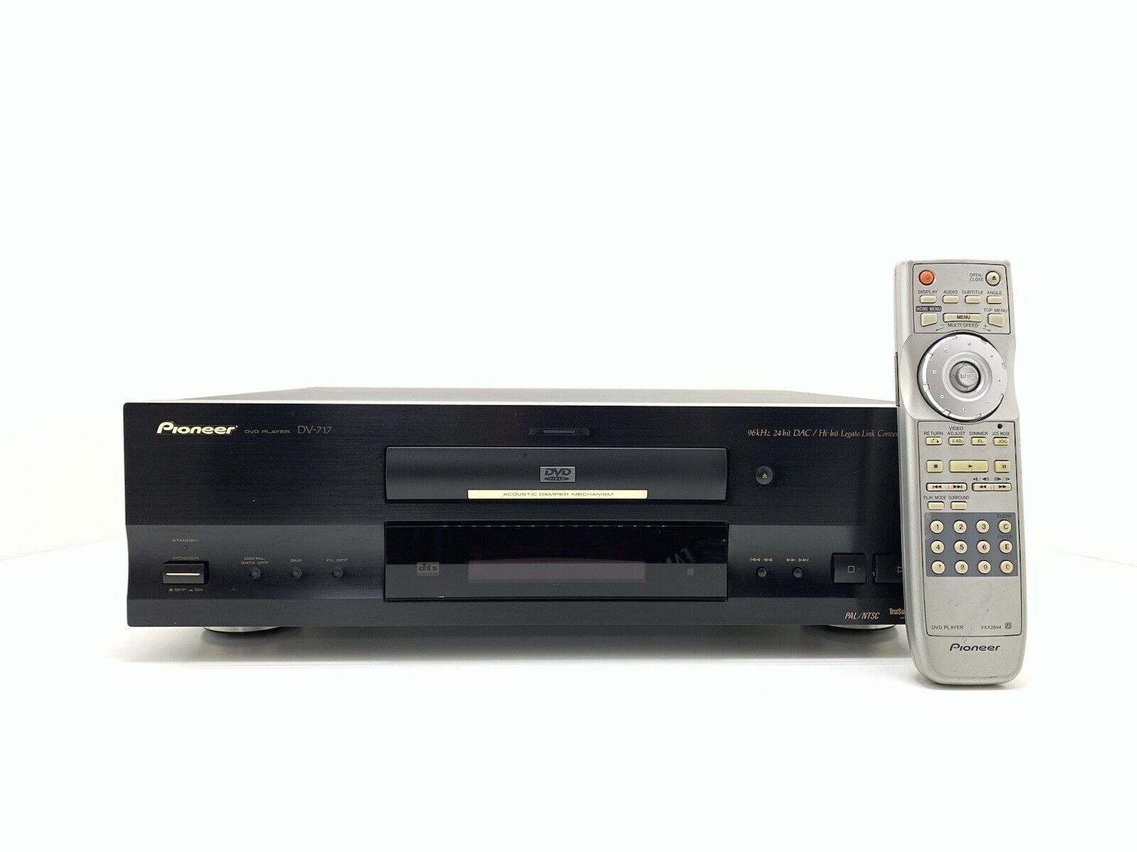 PIONEER DV 717 DVD CD Compact Disc with Remote Original PAL NTSC WORK Good Look