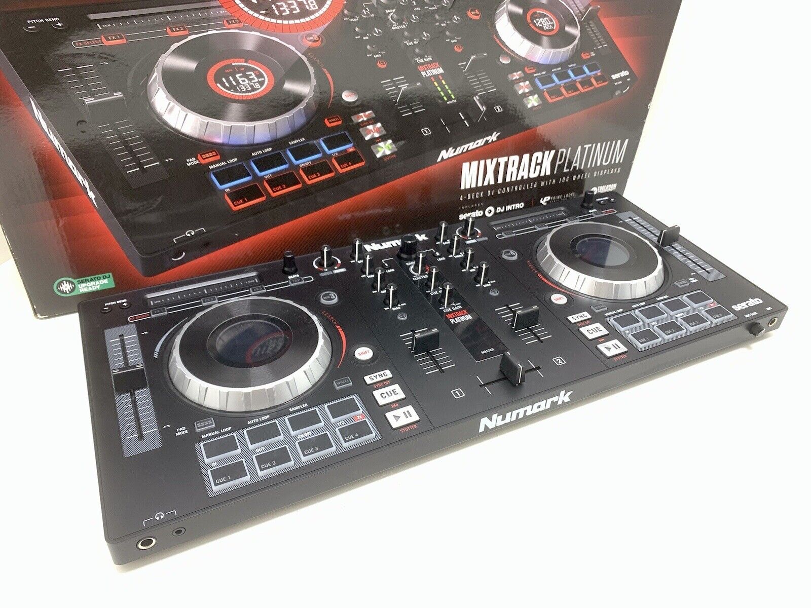NUMARK MIXTRACK PLATINUM 4 Deck DJ Controller Serato USB Mixer WORK Good Look