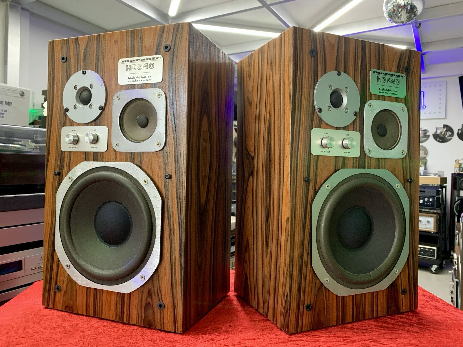 MARANTZ HD 540 Original Speakers 3Way Vintage WORK with PALISANDRO WOOD GoodLook