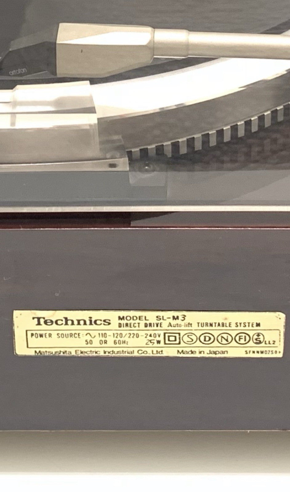 TECHNICS SL M3 Turntable Direct Drive Quartz Linear Tracking Vintage WORK GOOD