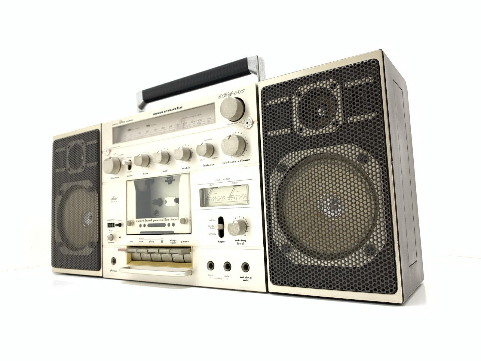 MARANTZ CRS 6810 RARE BOOMBOX STEREO Radio Cassette Vintage 1980 WORK Good Look