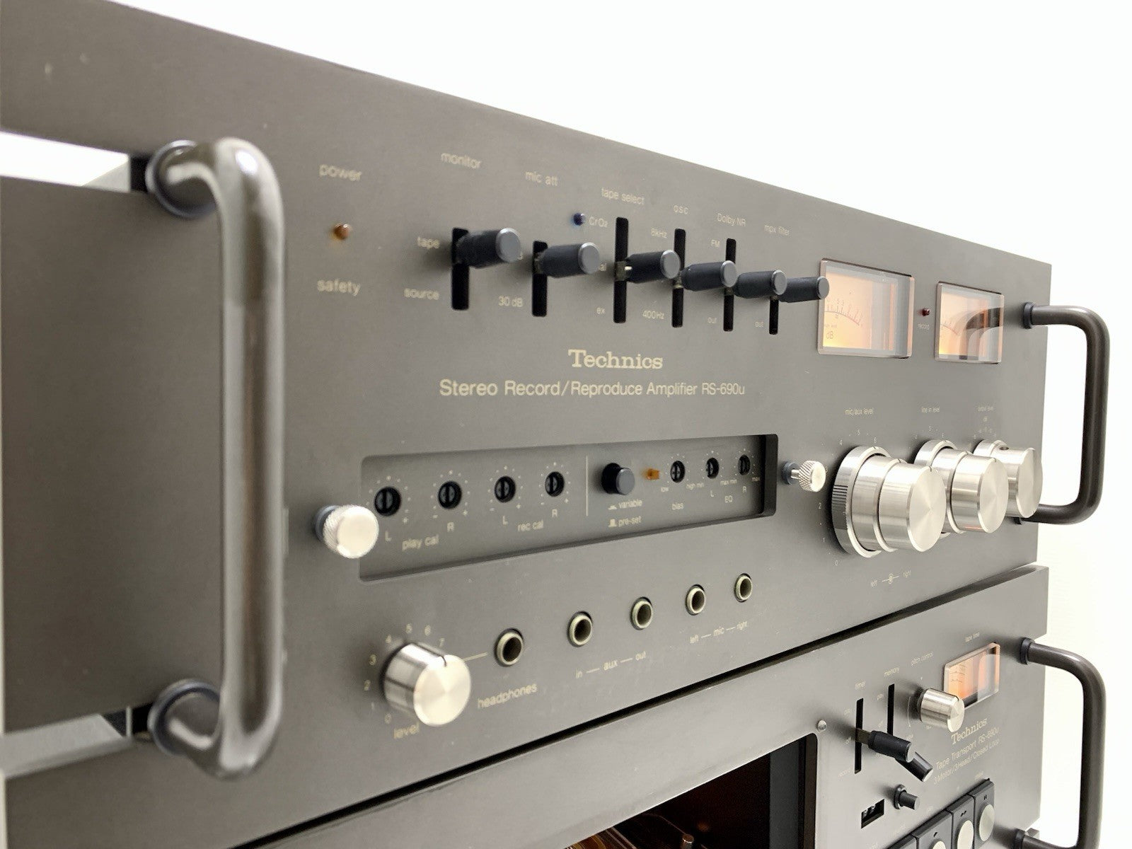 TECHNICS RS 690U 9900U Stereo Cassette Deck 3 Motors Vintage 1977 WORK Good Look