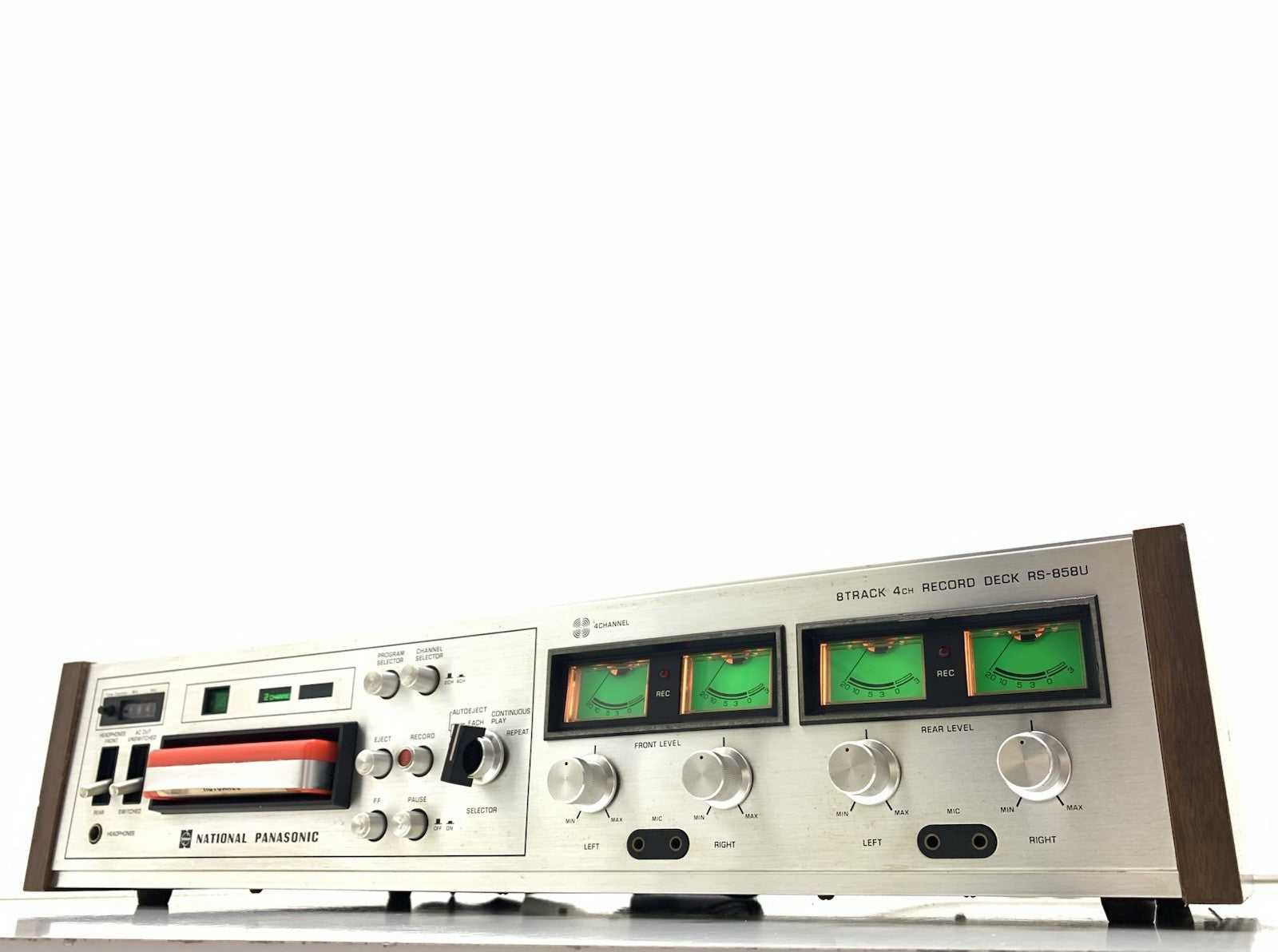 NATIONAL PANASONIC RS 858U 4Channel Quadraphonic 8 Track Recorder WORK Good Look