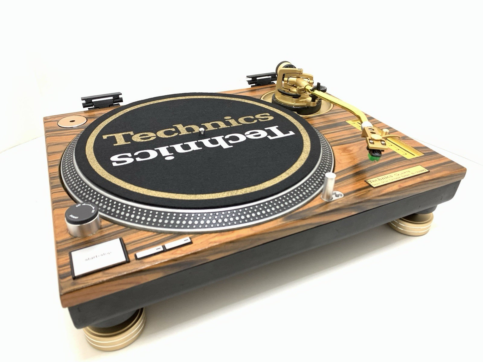 TECHNICS SL 1200 MK2 WOOD and GOLD Direct Drive Turntable Vintage WORK LIKE NEW