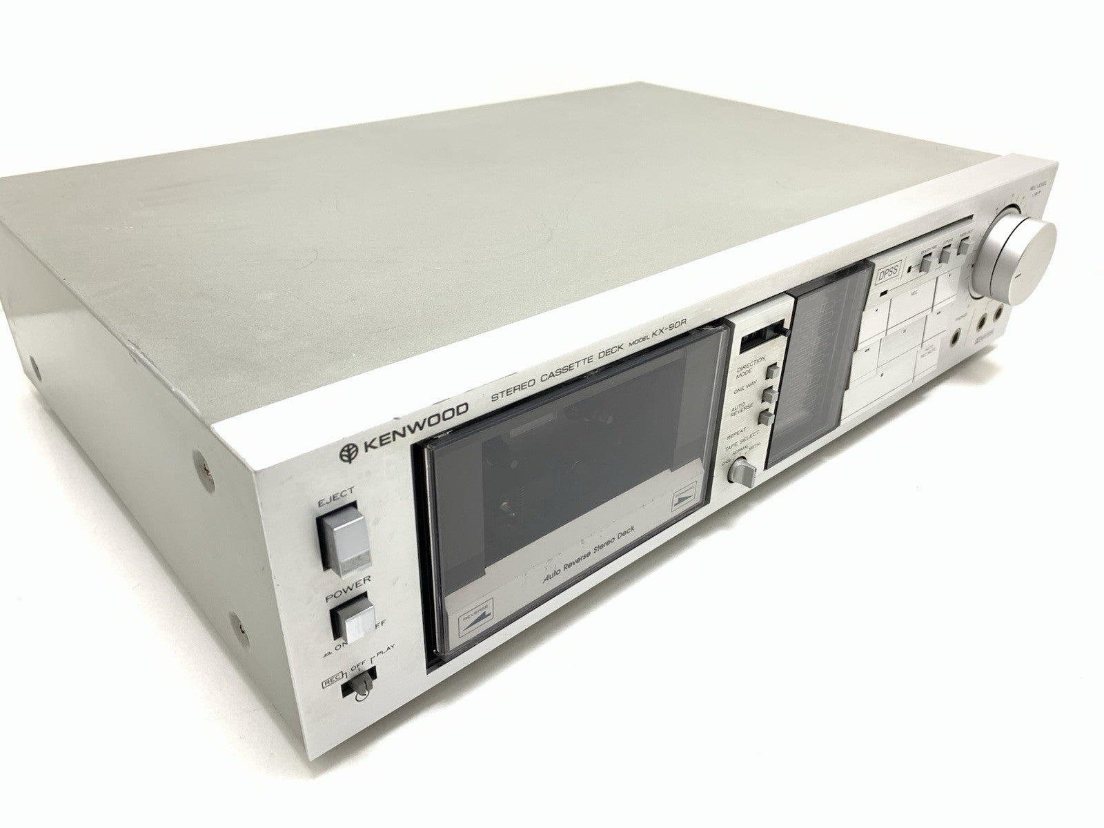 Kenwood KX 90R Stereo Cassette Tape Deck AutoReverse Vintage 1985 WORK Good Look