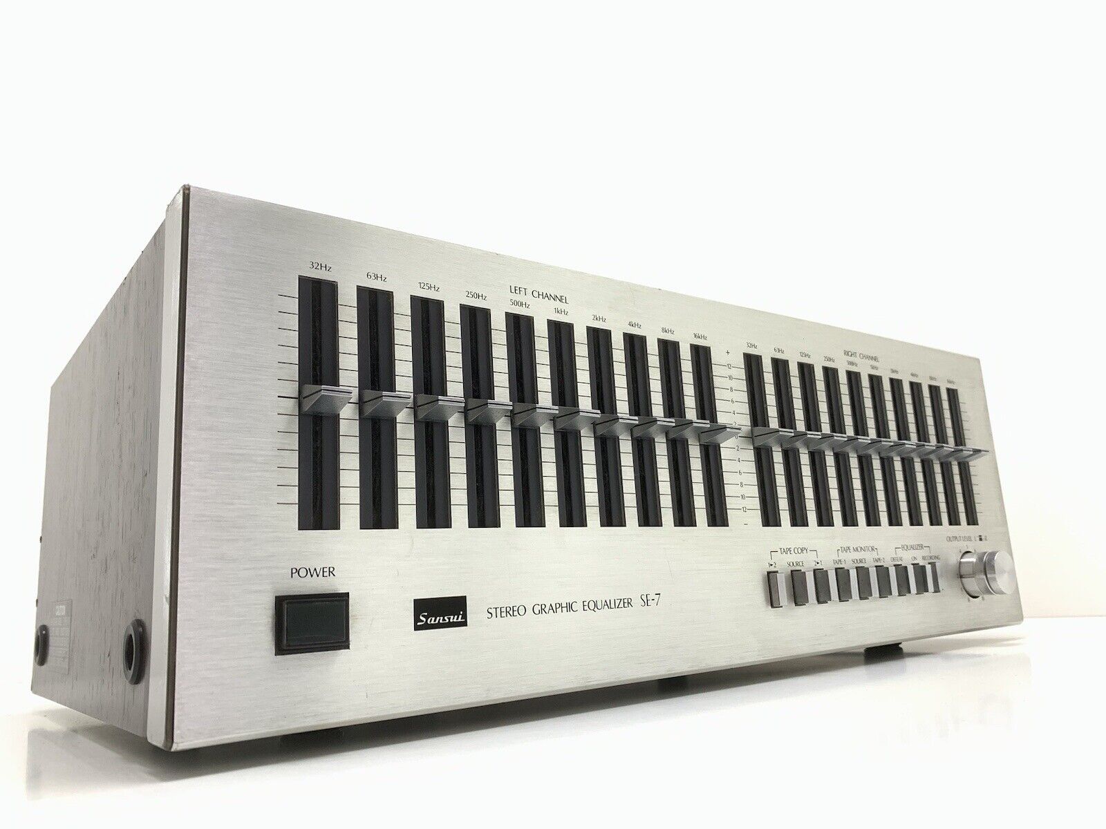 SANSUI SE-7 Stereo Graphic Equalizer  Vintage 1979  Wood WORK PERFECT Good Look