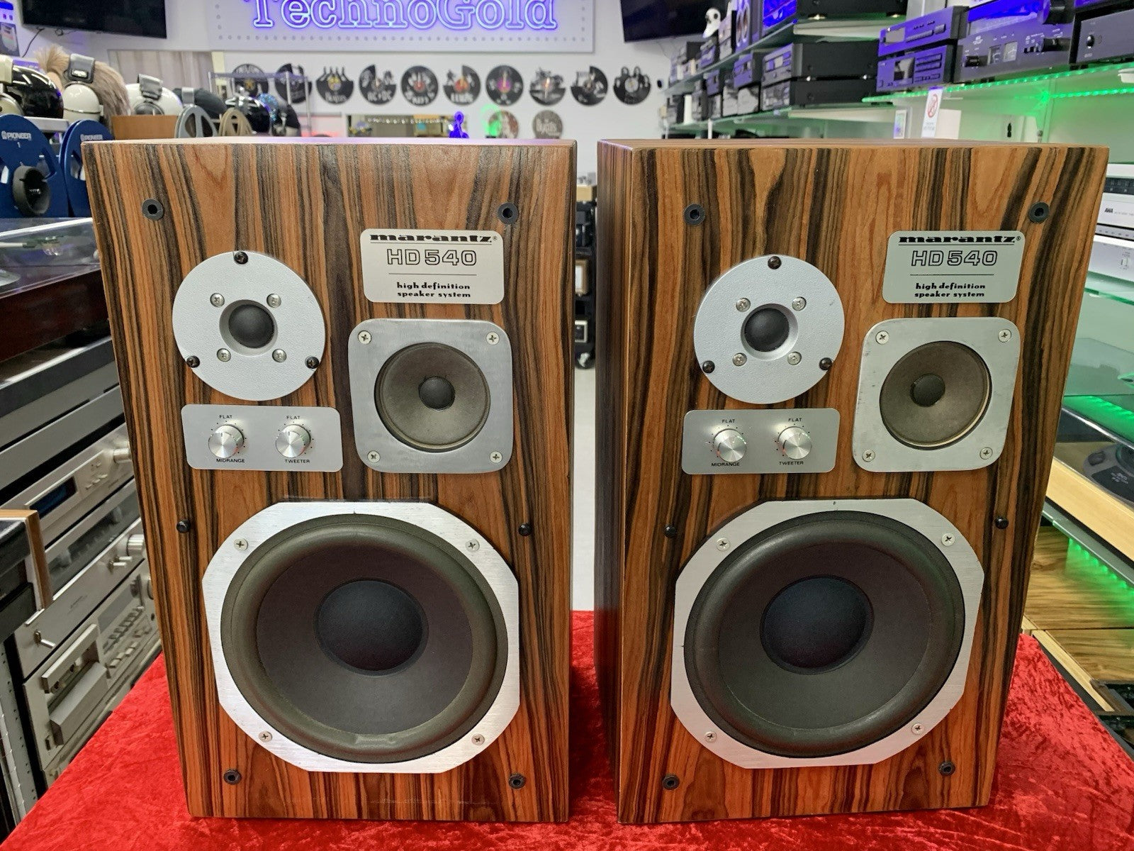 MARANTZ HD 540 Original Speakers 3Way Vintage WORK with PALISANDRO WOOD GoodLook