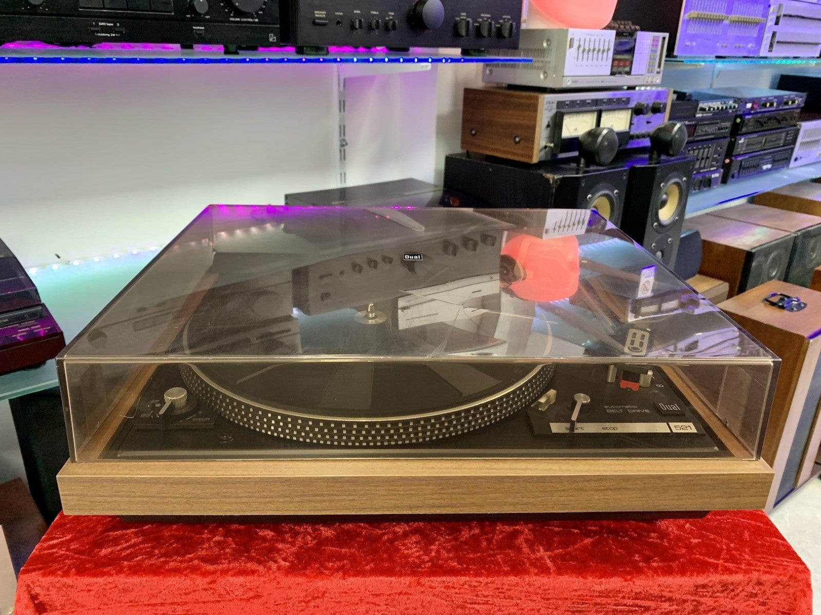DUAL CS 521 Turntable Belt Drive 2 Speeds Automatic Vintage 1976 WORK Good Look