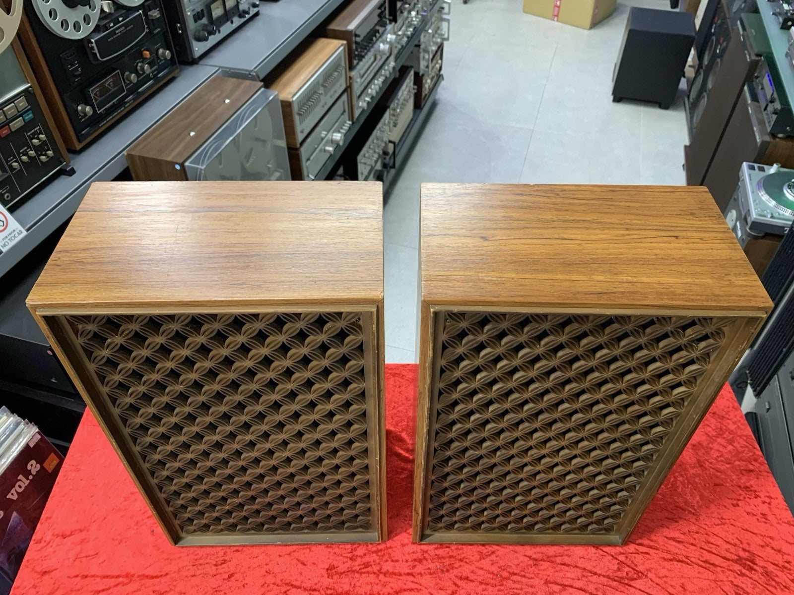 NATIONAL PANASONIC SB 123F Original Speakers 2 Way Vintage 1973 Work Good Look
