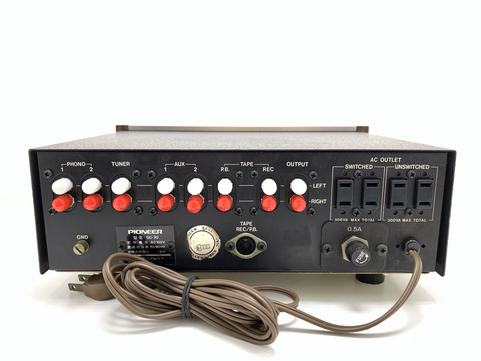 PIONEER Model SC 70 / SC-700 Stereo Pre Amplifier Vintage 1969 WORKING Good Look
