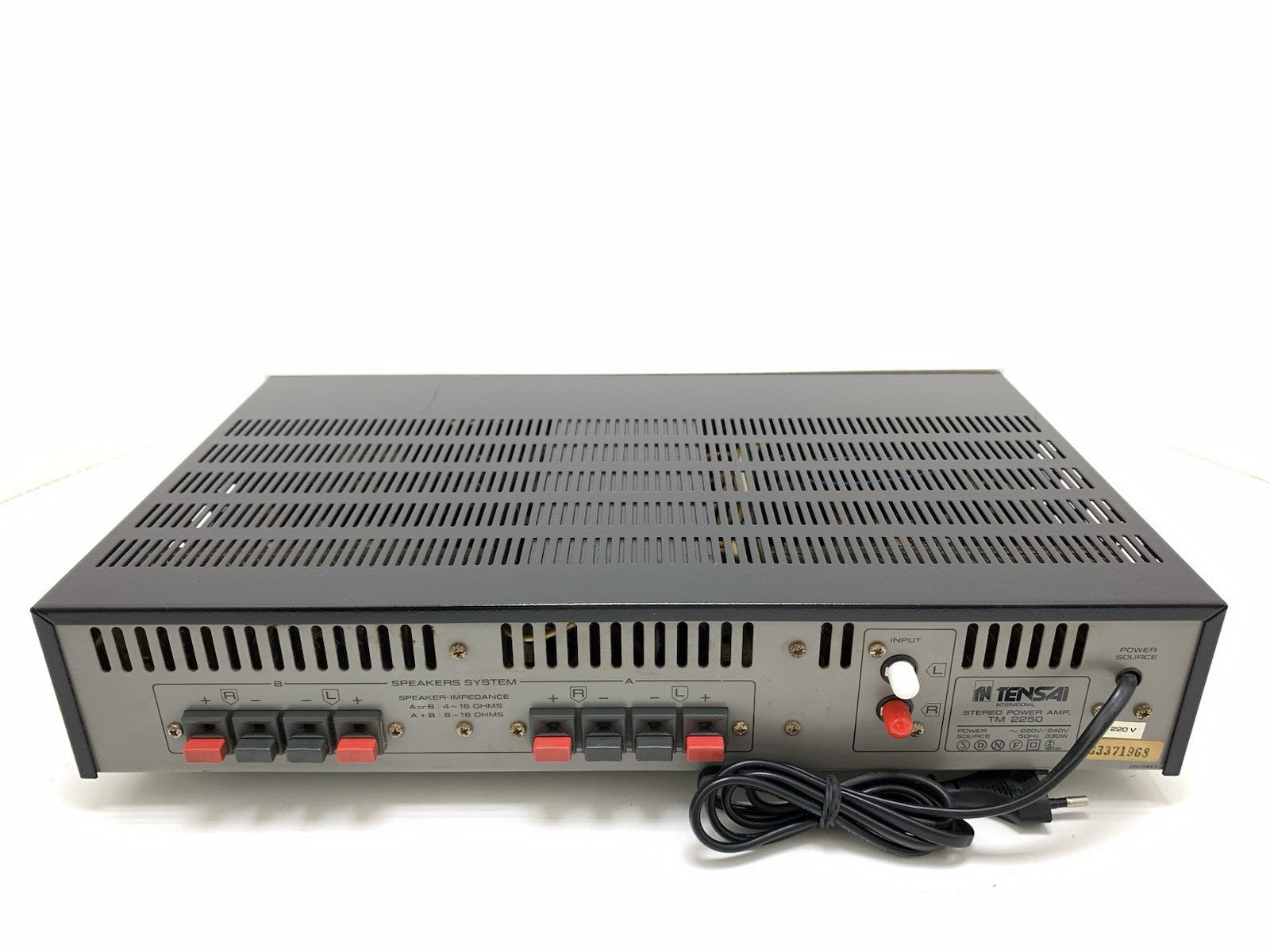 TENSAI TM 2250 Stereo Power Amplifier 100 Watts RMS Vintage 1980 WORK Good Look