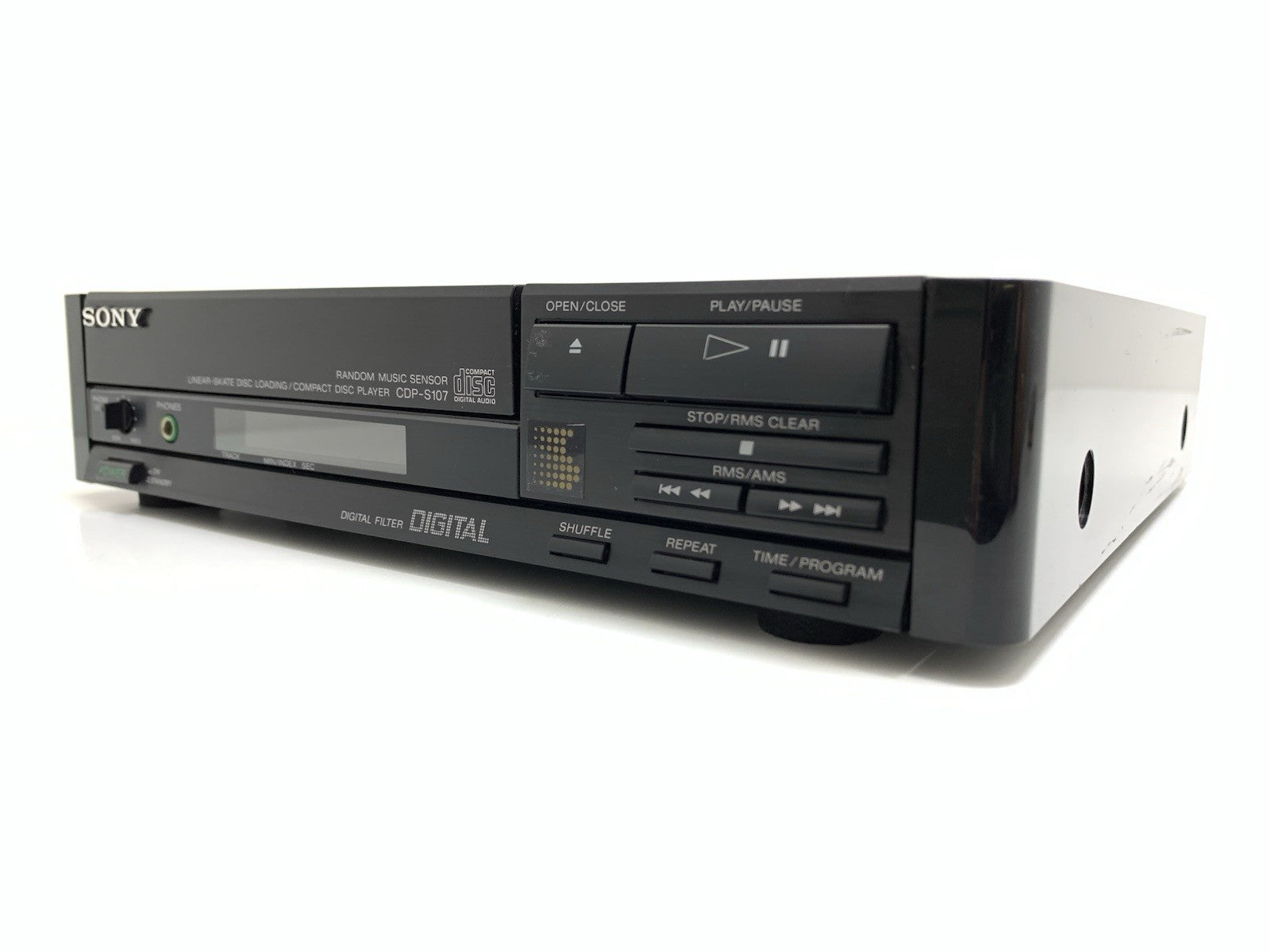 SONY CDP S107 CD Digital Compact Disc Player 20 Bits Vintage 1989 Work Good Look