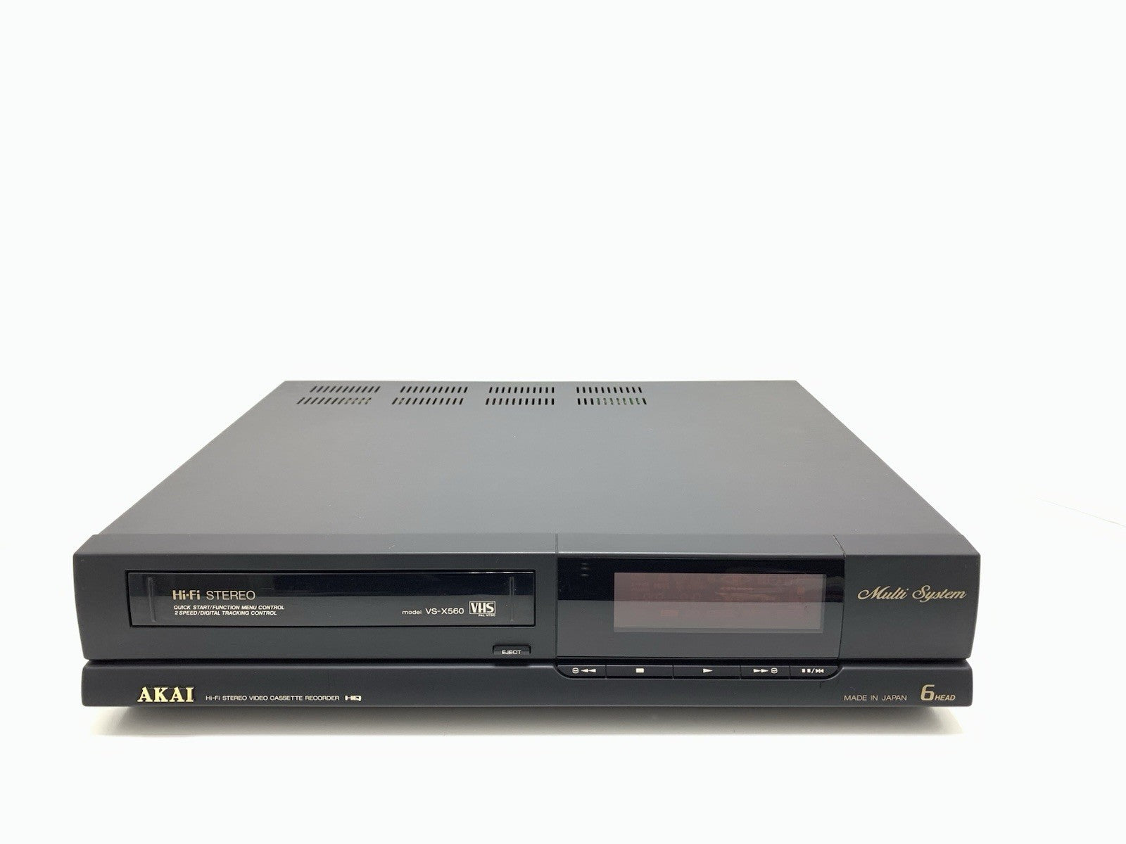 AKAI VS-X560 Video VHS Hi Fi Stereo 6 Head MULTI PAL NTSC SECAN WORK Good Look