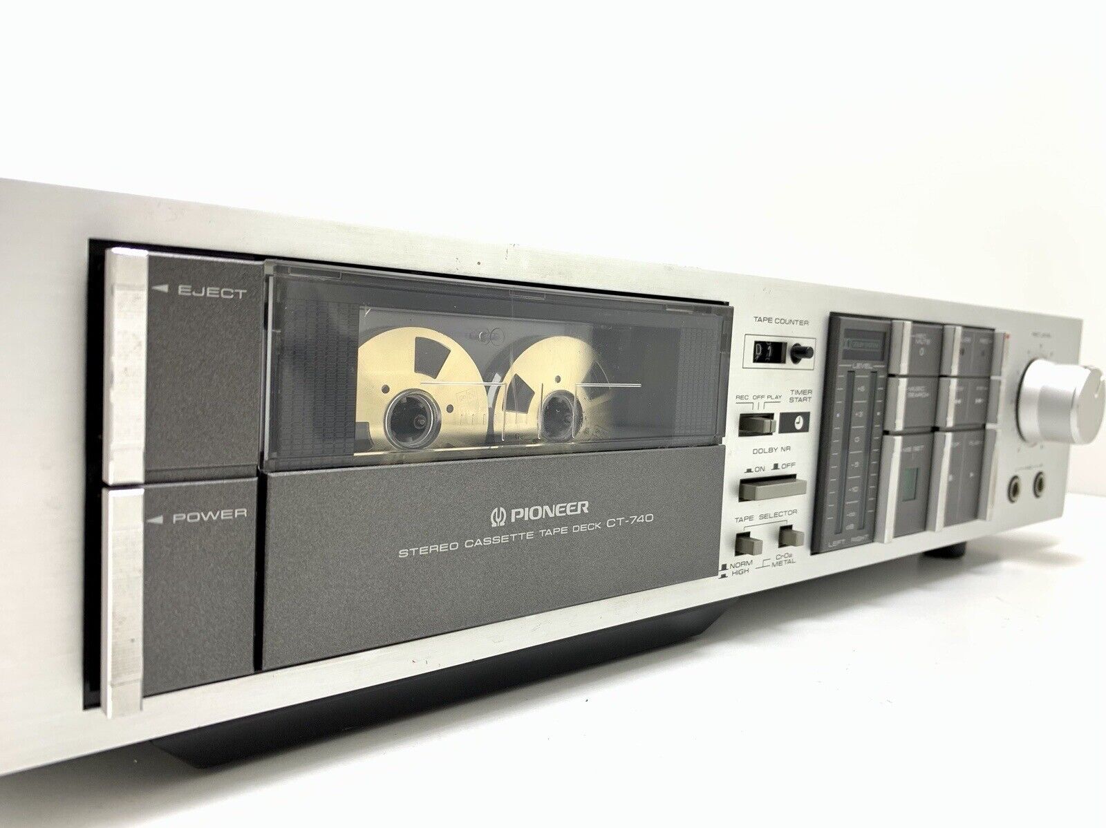 PIONEER CT-740 Stereo Cassette Tape Deck 2 Head Vintage 1983 WORK Good Look