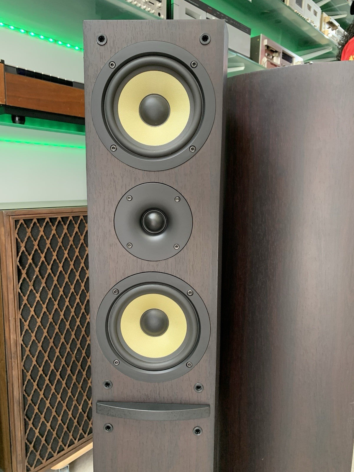 PIONEER S HS520V W Bass Reflex Bi-Wire Vintage Speakers 180 Watts Work Good Look
