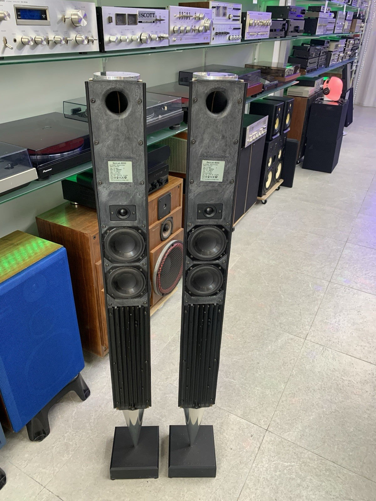 Bang Olufsen B&O BEOLAB 8000 Vintage ACTIVE Speaker 2 Way 125WRMS Work GOOD LOOK