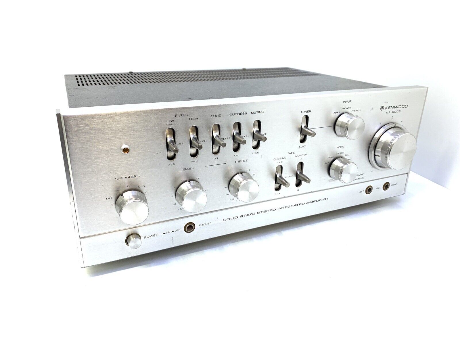 KENWOOD KA-6006 Integrated Stereo Amplifier 96 Watts RMS Vintage 1974 Good Look