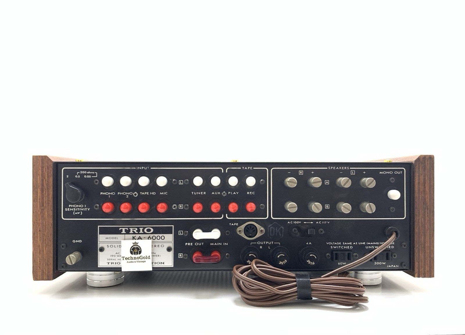 TRIO KENWOOD KA 6000 Legendary  Amplifier 45+45W RMS Vintage 1968 WORK Good Look