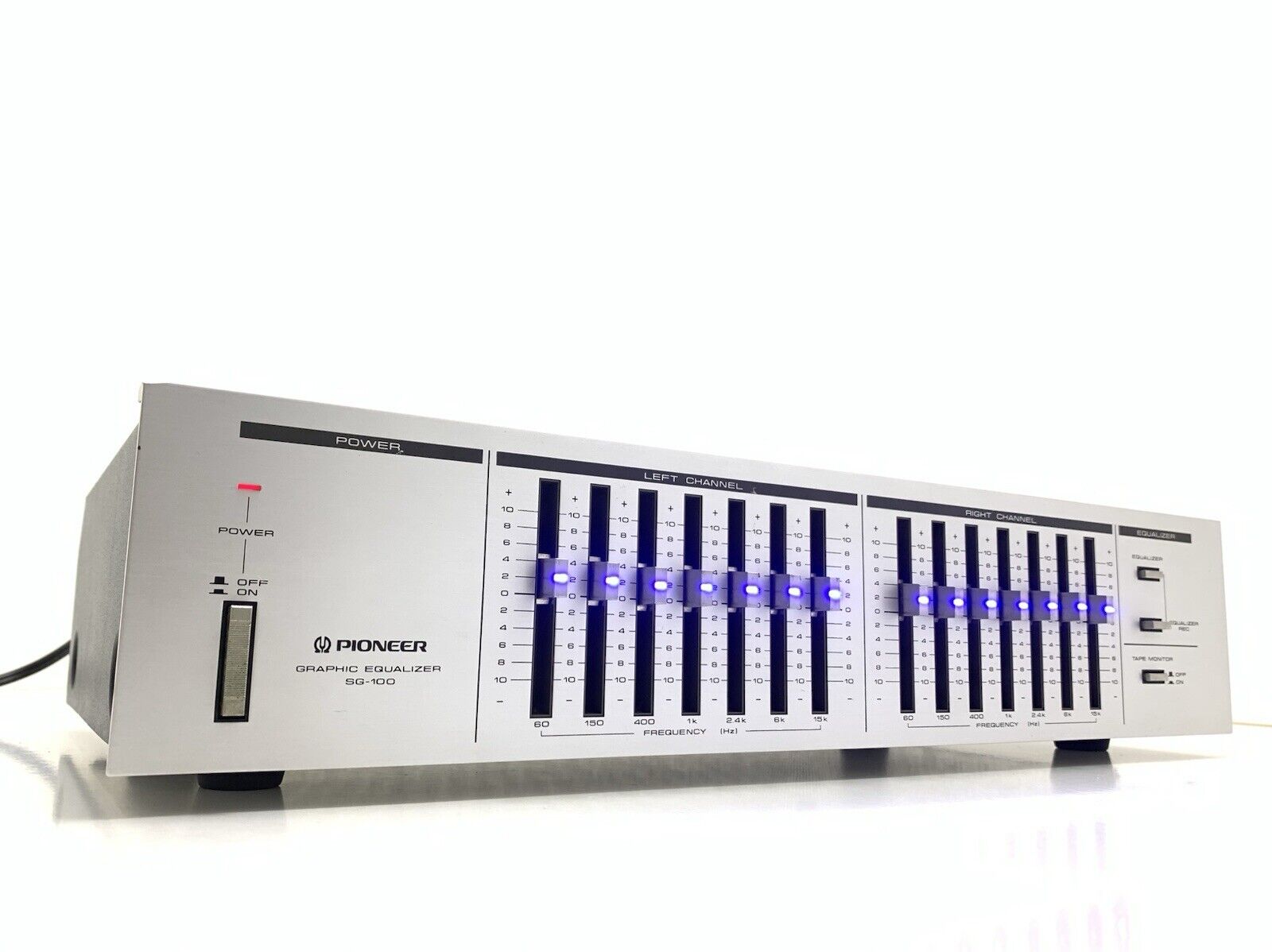 PIONEER SG 100 Graphic Equalizer BLUE LINE Vintage 1983 Hi End Working Good Look