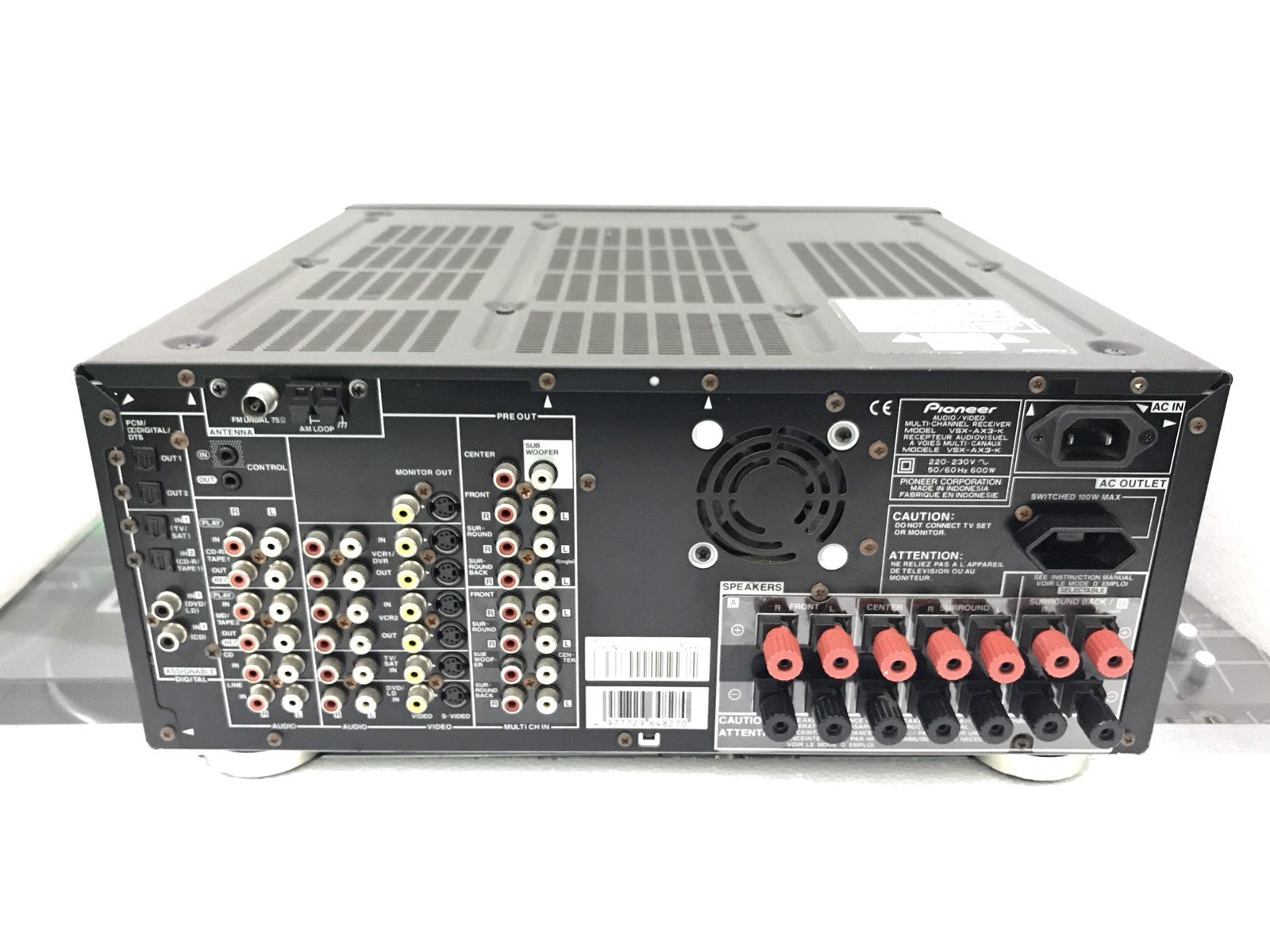 PIONEER VSX-AX3 Audio/Video 7.1 MultiChannel MONSTER Receiver 700 Watt Wie Neu