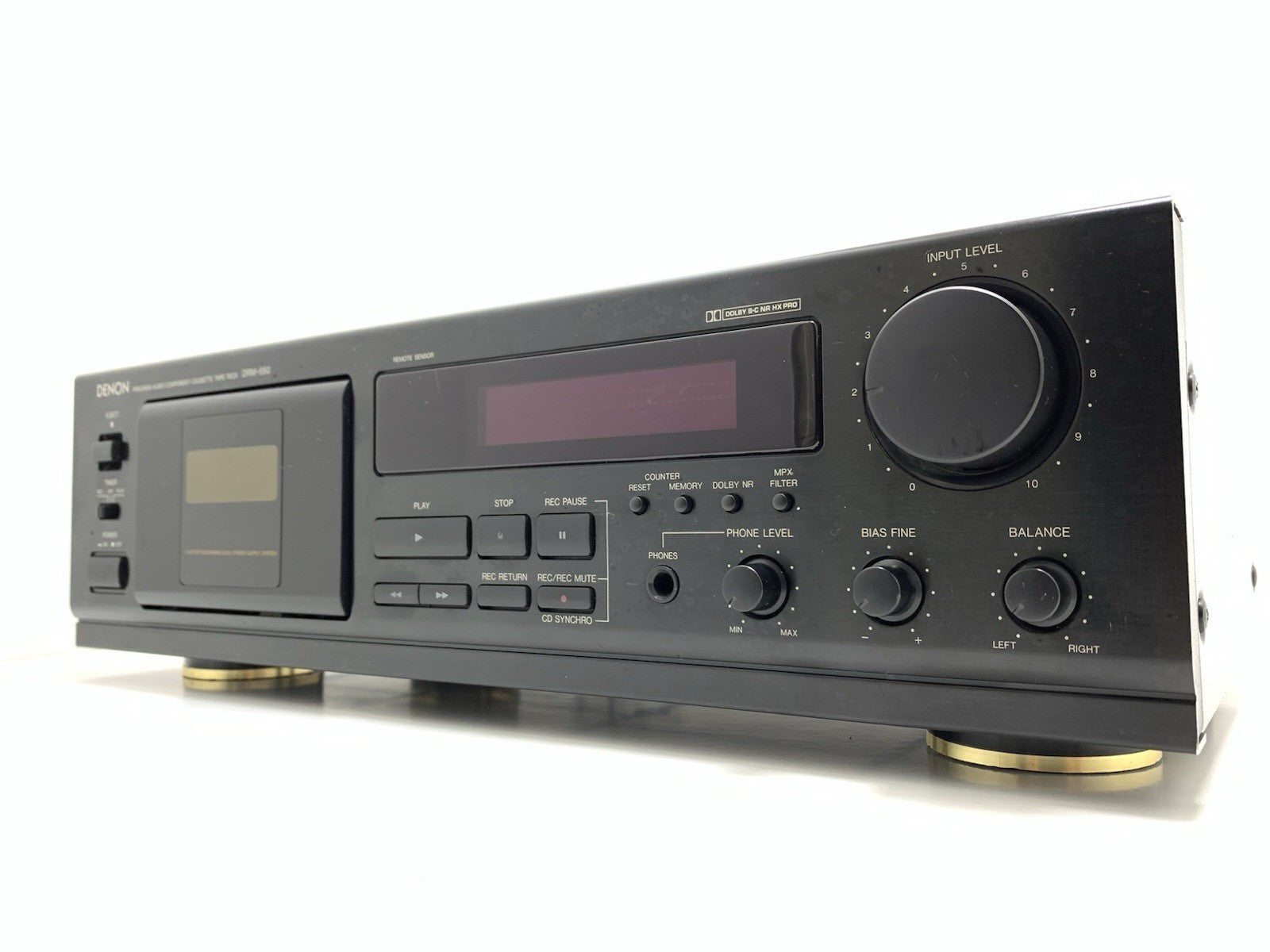 DENON DRM 550 Stereo Cassette Tape Deck 2 Head HXPRO Vintage 1995 WORK Good Look